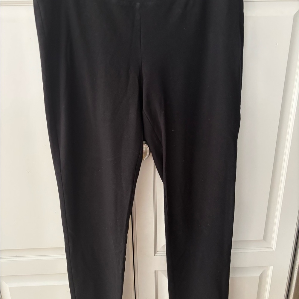 Eileen Fisher Black pull on Straight Leg Pointe Stretch‎ Pants Women’s Medium